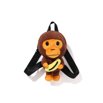 A BATHING APE Polyester Backpack Kids' Coffee