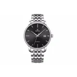 Black Dial Steel Band Men's Watch