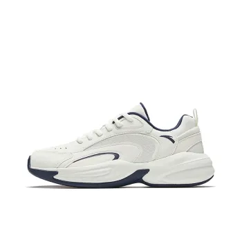 CHAOJIANTA Cushioned Slip Resistant Low Top Chunky Sneakers Women's White Blue