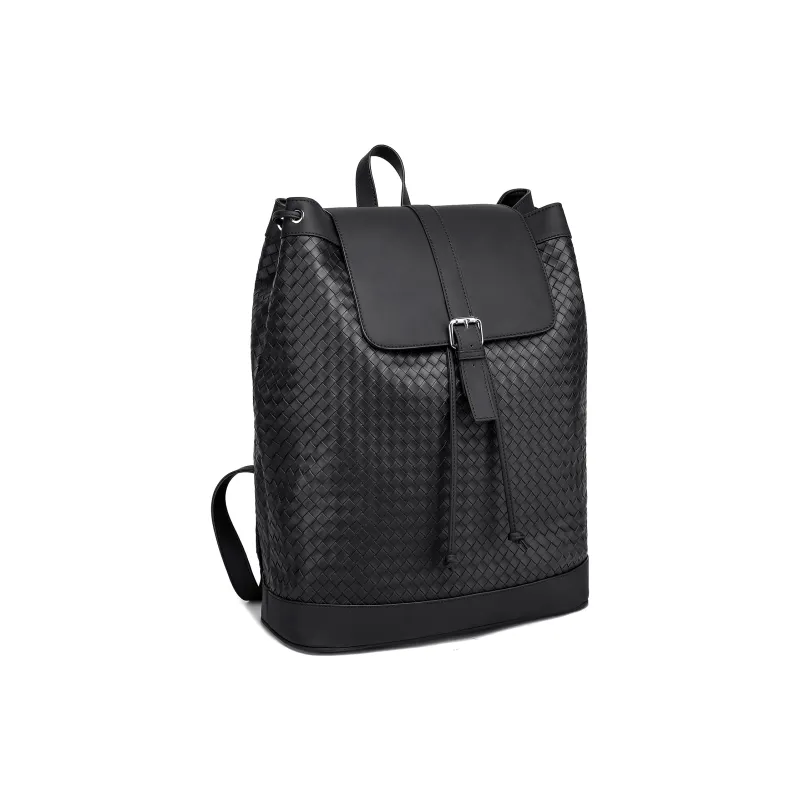 FAIRWHALE PU Backpack Laptop Bag Backpack Regular Unisex Black-1