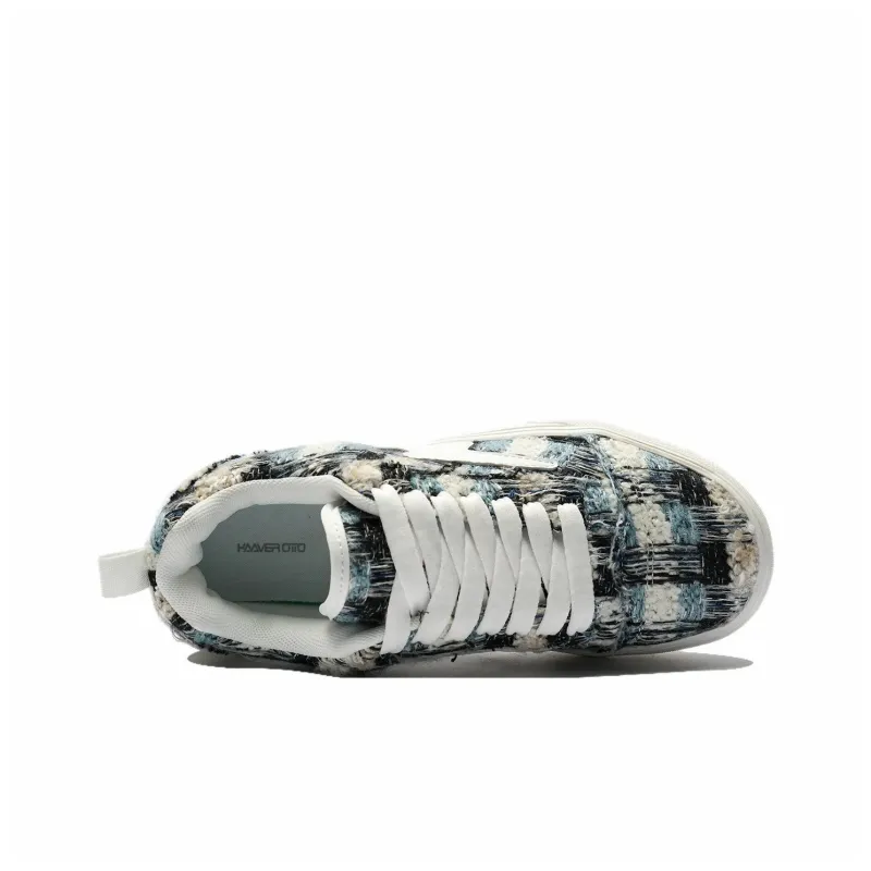 KAAVER OTTO Slip-Resistant Cushioning Wear-Resistant Support Height Increasing Low-Top Skateboard Shoes Unisex-10