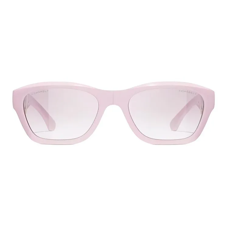 CHANEL Nylon Square Sunglasses Unisex Pink-1