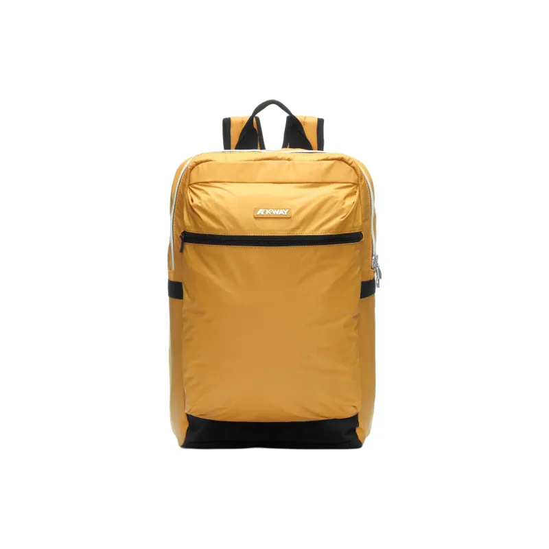 K WAY Nylon Backpack Regular Unisex Ginger Yellow-0