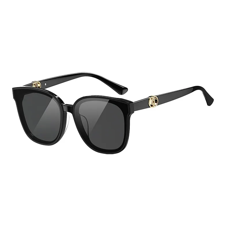 HELEN KELLER Plate Frame Square Sunglasses Unisex-1