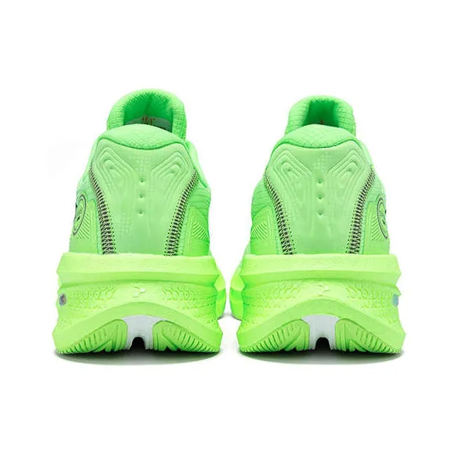 361° Cushioning Wear Resistant Low Top Casual Running Shoes Men's Fluorescent Glossy Finish Green-4