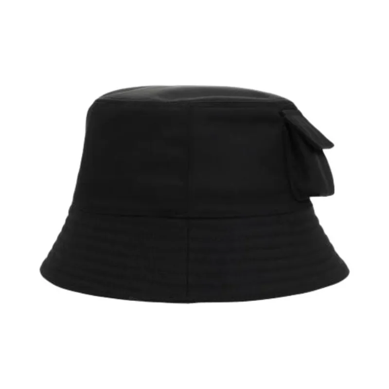 PRADA Polyamide, Metal Bucket Hats Men's Black-2