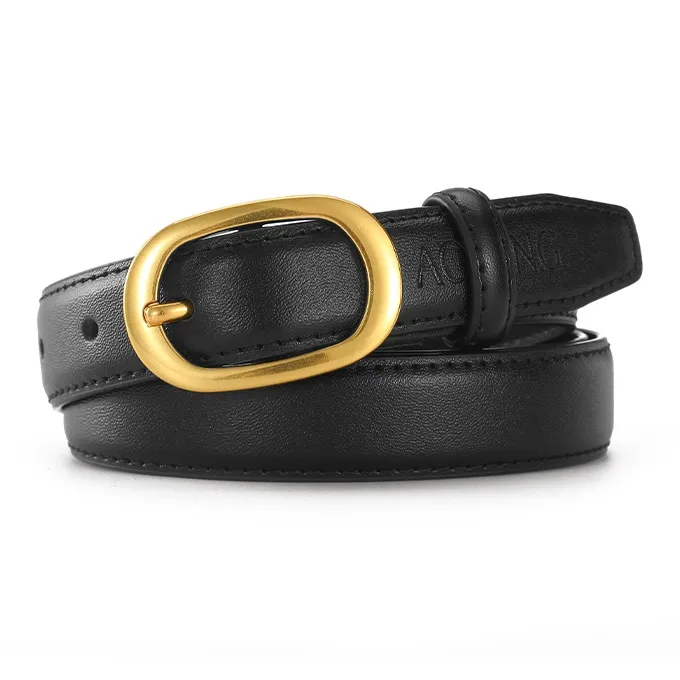 AOKANG Split Cow Leather Cow Split Leather Belts Women's 2.4cm-1