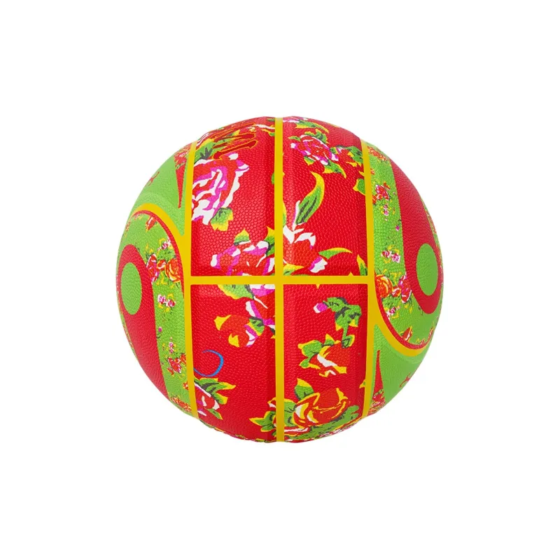 Kuangmi PU Basketball Red And Green Color Scheme Size 7 Ball Street Unisex-2