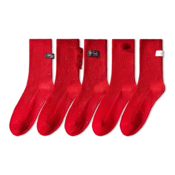 COTTON CHEESE Mid Calf Socks Women's 5 Pack