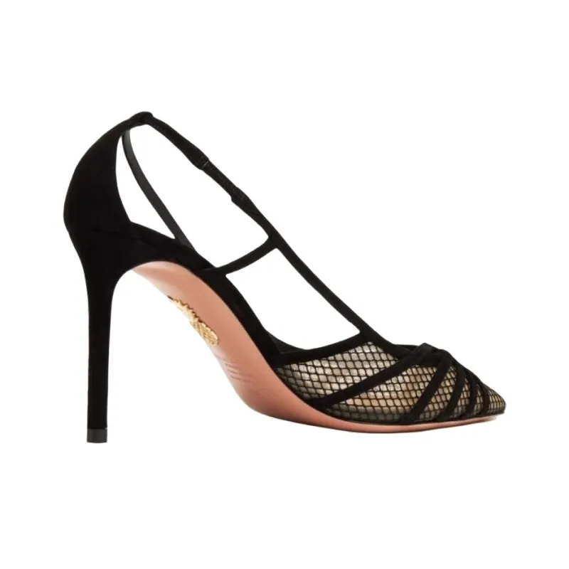 AQUAZZURA Pisco Slim Heel High Heels 8.5cm Women's Black-3