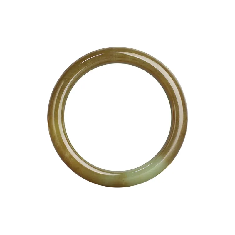 Jade Said Hetian Jade Bangles Pale Greenish White Jade Unisex-0