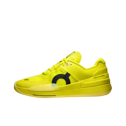 On THE ROGER Pro 2 Low Top Tennis Shoes Women
s Yellow Green, Light Green