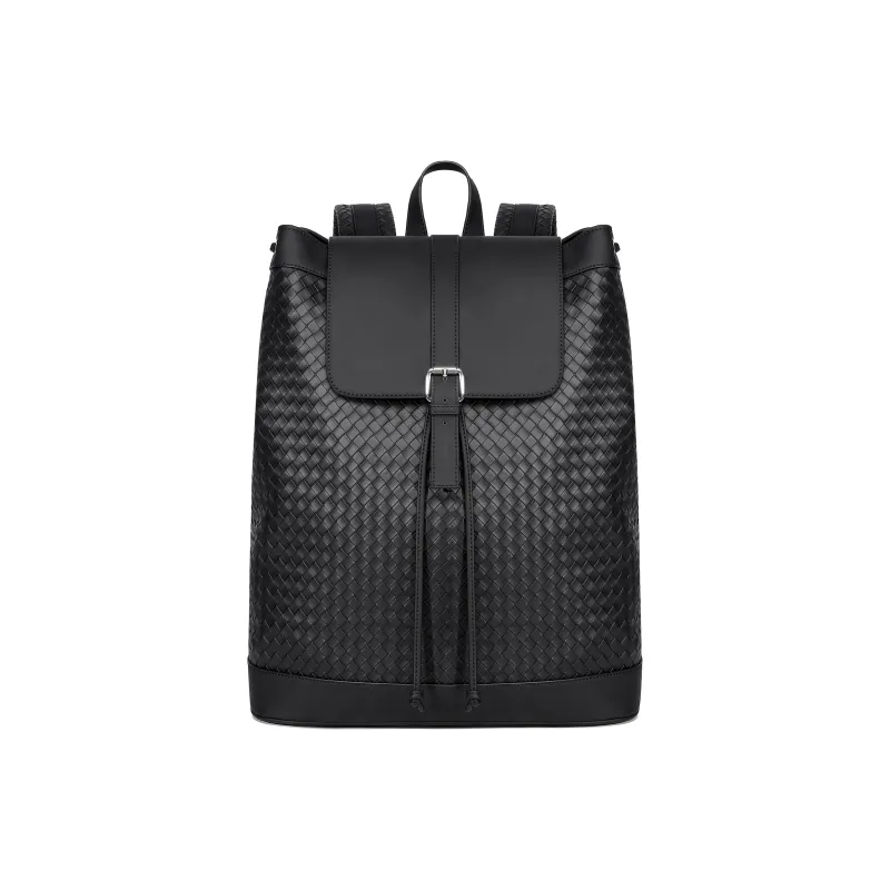 FAIRWHALE PU Backpack Laptop Bag Backpack Regular Unisex Black-0