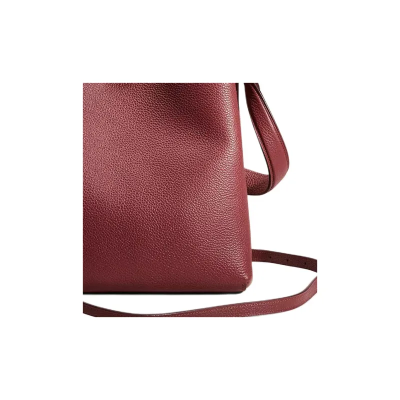 COACH Charlie Leather Solid Color Turn Lock Bucket Bag Shoulder Bag, Crossbody Bag Medium Size Women's-1