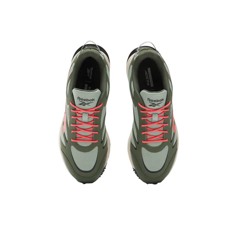 Reebok Wear Resistant Slip Resistant Low Top Running Shoes Women's Green/Pink-3