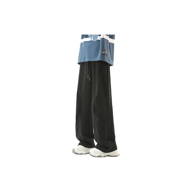 WARNING LIGHT Knitted Sports Pants Unisex Gray-10