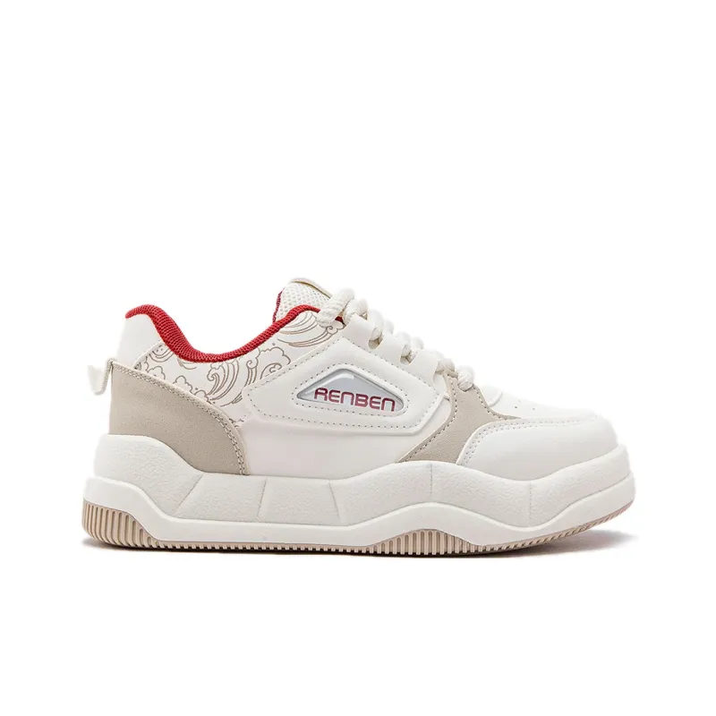 Humanism 1986 Cushioned Wear-Resistant Lightweight Supportive Height Increasing Low-Top Skateboard Shoes Women's-7