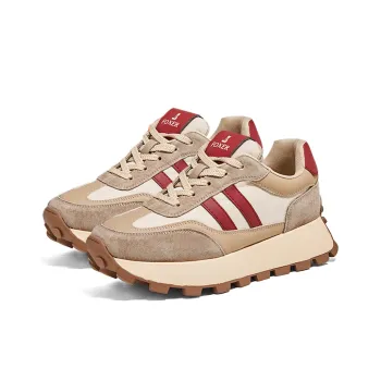 FOXER Chunky Sneakers Women's Khaki/Red
