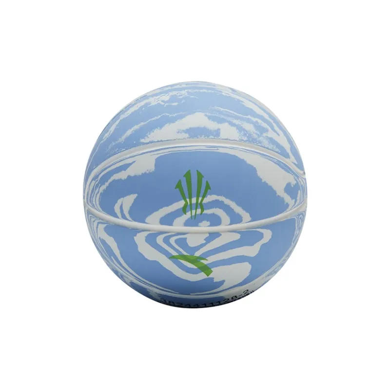 Antakids Kerry Owens Series Rubber Basketball Blue White MINI Ball Quiet Kids'-1