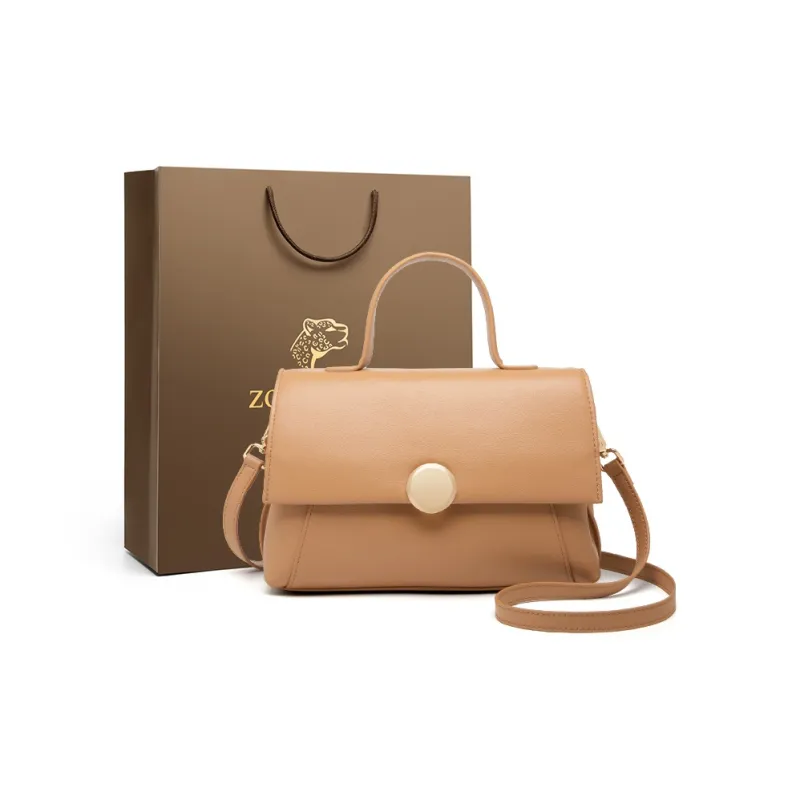 ZOOLER Top Grain Cow Leather Crossbody Handbag Regular Women's Black/Cookie/Coffee/Dark Khaki-4