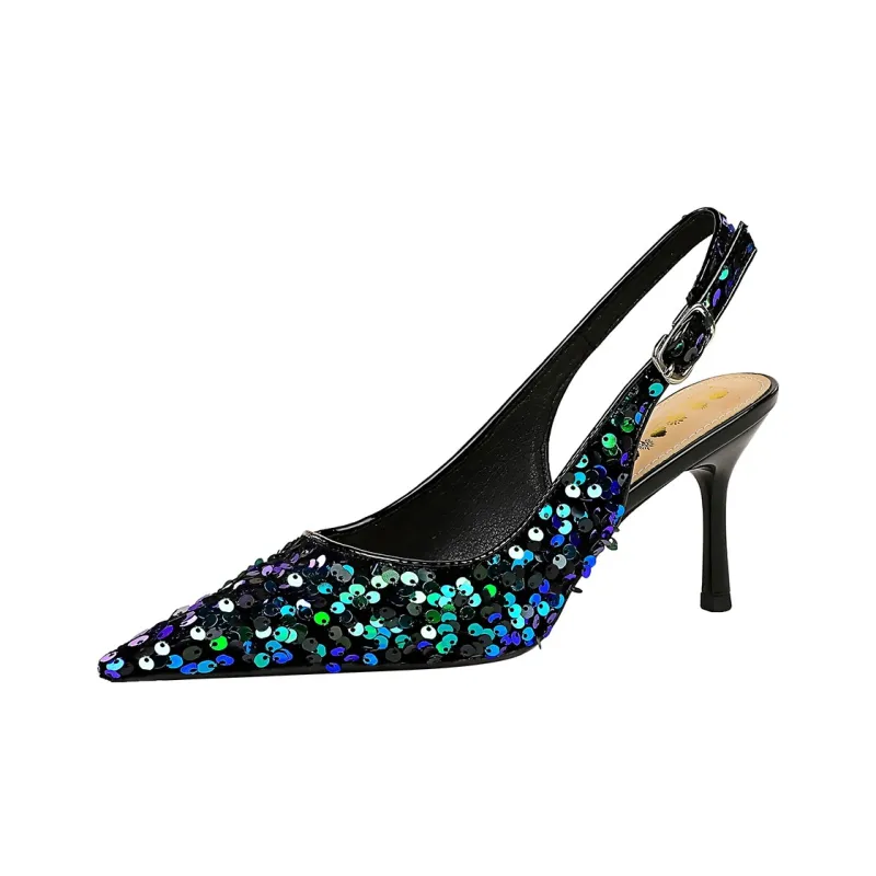 QITUMAUL Slim Heel High Heels 7.5cm Women's-10
