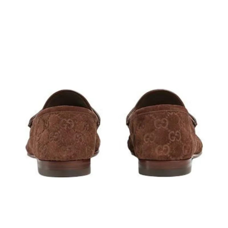 GUCCI Horsebit 1953 Loafer 'GG Suede Dark Brown'-4