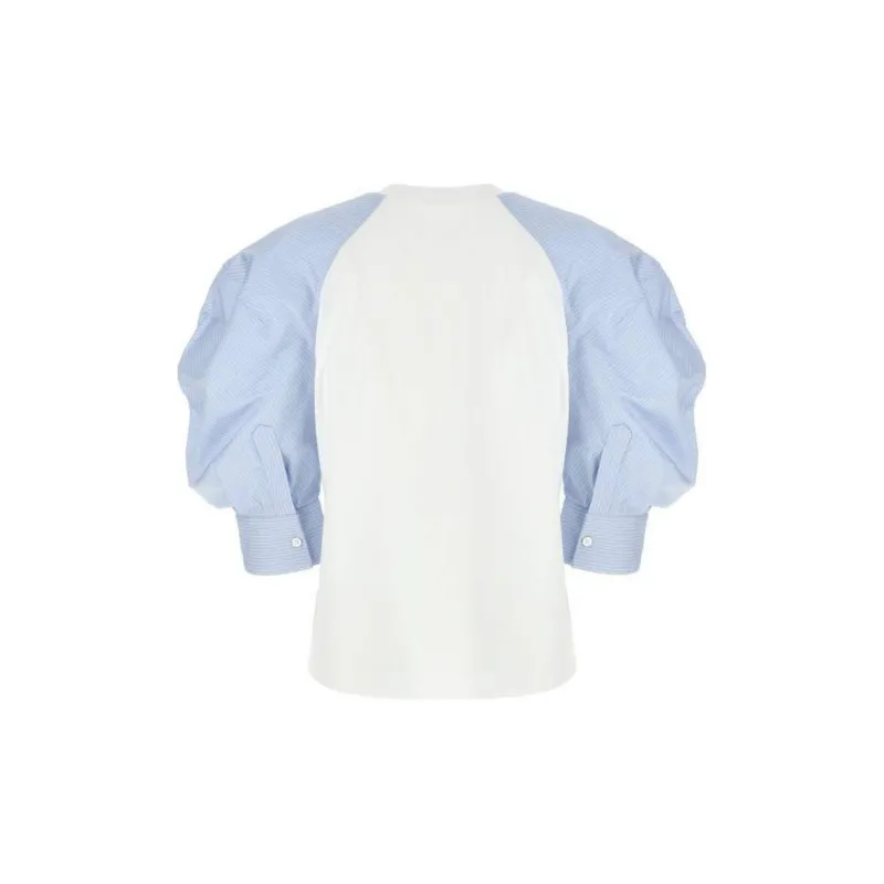 Sacai Puff Sleeved Crew Neck T Shirt-1