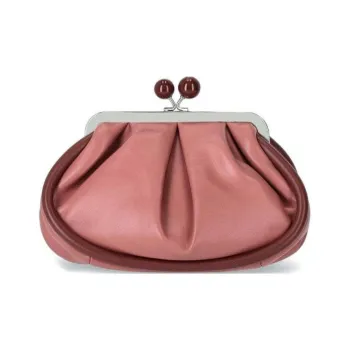 WEEKEND MaxMara Nappa Leather Handheld Shoulder Bag Small Size Women's Pink