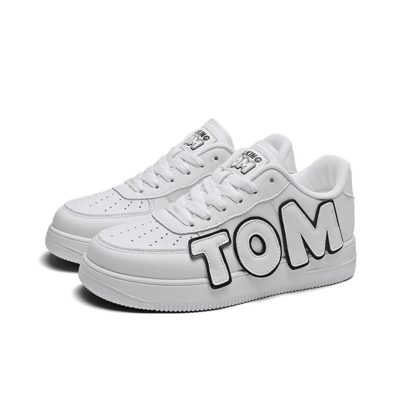 TALKING TOM Low-Top Skateboard Shoes Unisex White-2