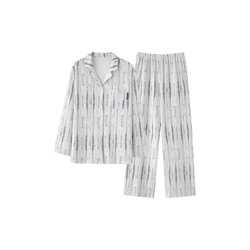 XIAFENYAN Pajama Set Unisex Gray-1