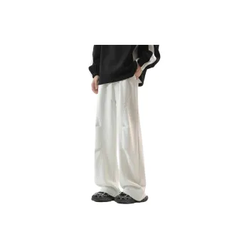 WARNING LIGHT Knitted Sports Pants Unisex Gray