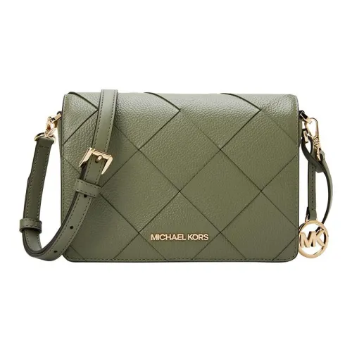 MICHAEL KORS MICHAEL KORS Luggage Collection Leather Crossbody Bag Small Size Women's Army Green
