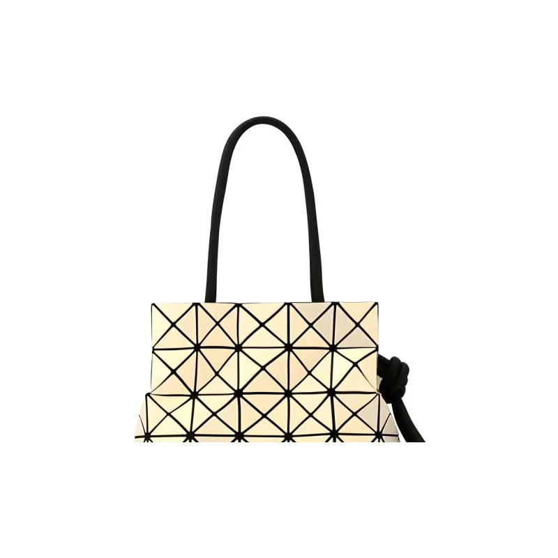 ISSEY MIYAKE Solid Polyester Bucket Bag, Handbag, Crossbody Bag, Shoulder Bag Regular Women's Cream Yellow-6