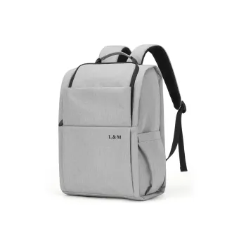L&M Oxford Backpack Regular Unisex Gray/Black