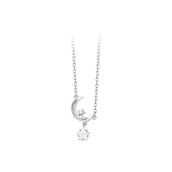 MONI JEWELLERY S999 Silver Commute Adjustable Collarbone Chain Elegant Gentle And Versatile Everyday Necklace Women's