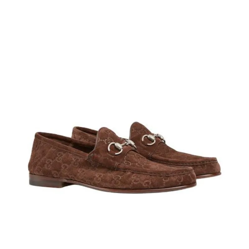 GUCCI Horsebit 1953 Loafer 'GG Suede Dark Brown'-2