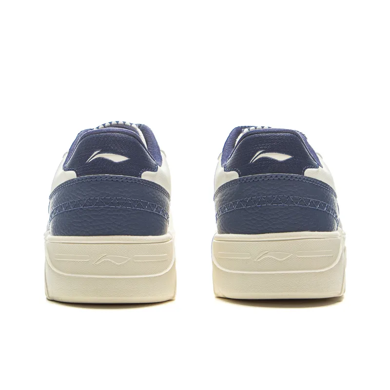 LiNing Anti Slip Wear Resistant Low Top Skateboard Shoes Men's White Blue-5