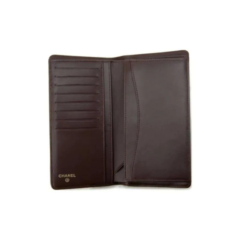CHANEL Classic Flap CF Sheepskin Wallet Unisex Black-2