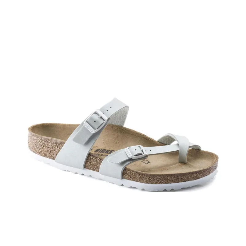 Birkenstock Mayari Odor-Resistant Flip Flops Unisex Light Gray Narrow Fit-1