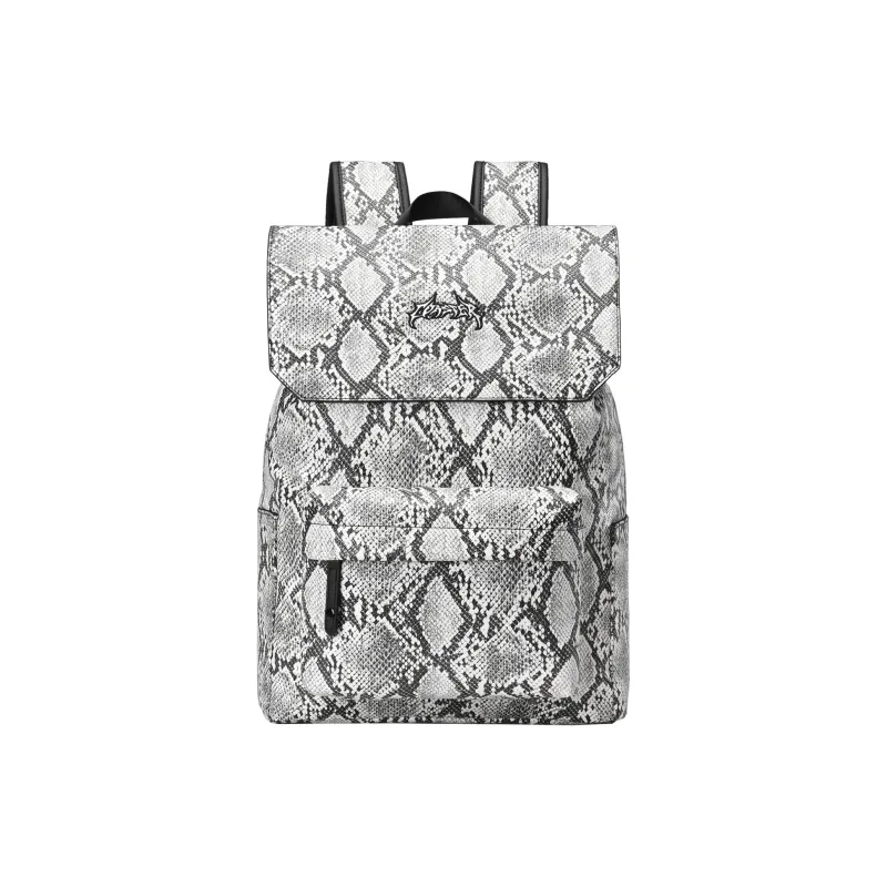 GLORY&CO PVC Backpack Large Size Unisex Gray White-1