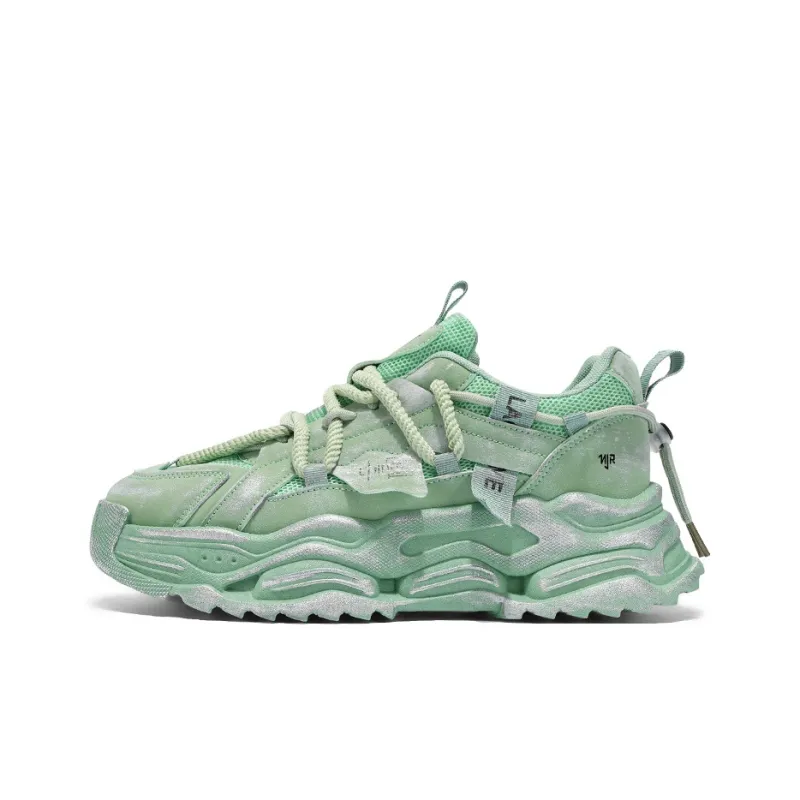 NANJIREN Cushioning Anti Slip Wear Resistant Breathable Height Increasing Low Top Chunky Sneakers Men's-8