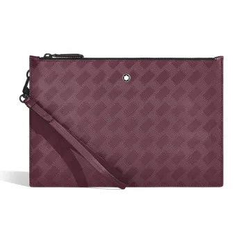 MONTBLANC Full Grain Cow Leather Clutch Men's Bordeaux Red