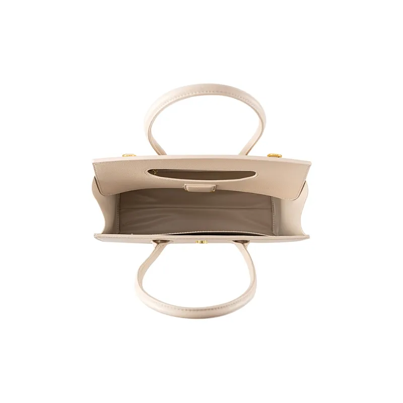 Vigno Synthetic Leather Handbag, One Shoulder Strap Women's Too White Gray-5