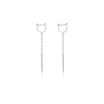 D.K.X S999 Fine Silver Drop Earrings Women's