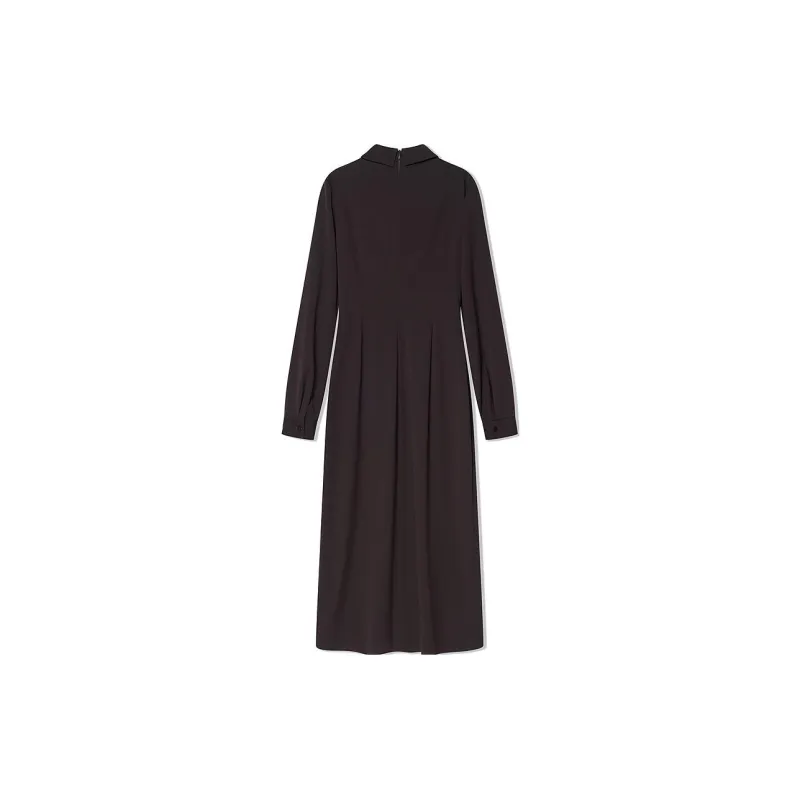COVERINS Long Sleeved Dresses Women's Dark Coffee-1