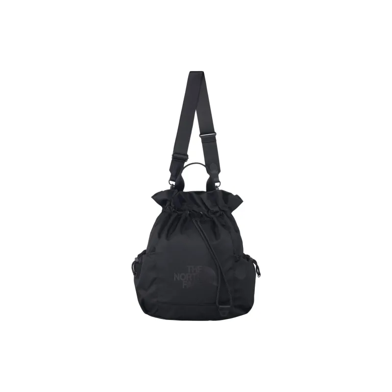 THE NORTH FACE Nylon Bucket Bag, One Shoulder Handbag Unisex Black-0
