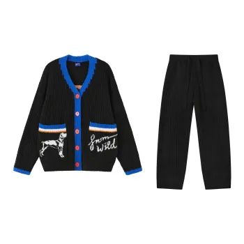 WILD ROOMS Pajama Set Unisex Black