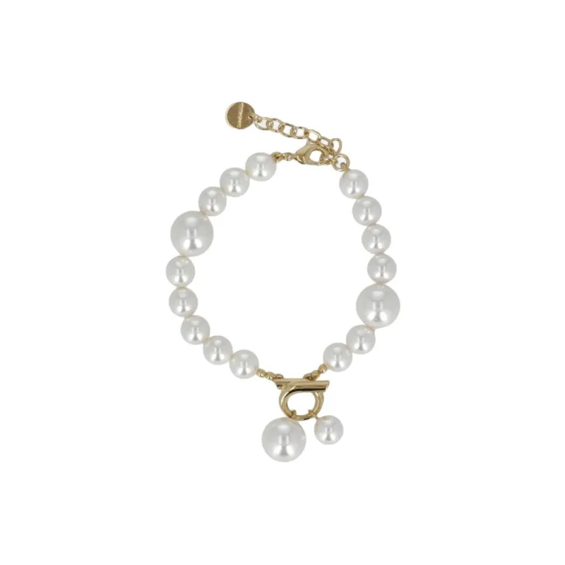 Ferragamo Gancini Embellished Bracelet-0