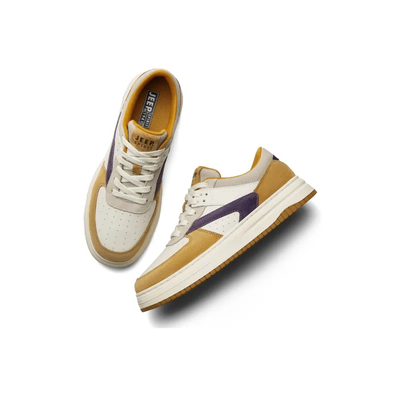 JEEP SPIRIT Low Top Skateboard Shoes Men's Coconut Brown-4