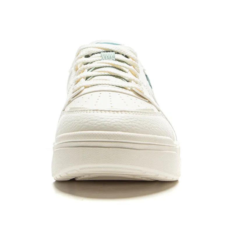 LiNing Anti Slip Wear Resistant Low Top Skateboard Shoes Men's Beige Green-4